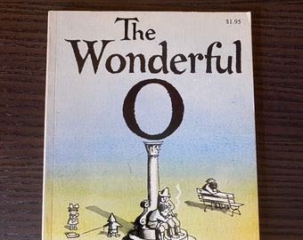The Wonderful O - James Thurber - Vintage Book - Full Number Line - 1976 Simon and Schuster Fireside Book - Great Read - Gift - Collectible