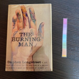 The Burning Man - Stephen Longstreet - A Novel - Vintage Book and Bookmark Gift Set