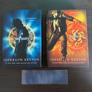 2 Books - Chronicles of Nick - Books 1 and 4 - Infinity and Inferno - Sherrilyn Kenyon - Secondhand First Edition Hardcover Books w/Bookmark