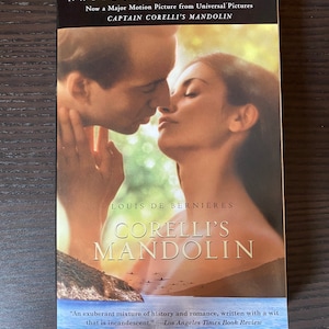 Corelli's Mandolin Book – Louis De Bernieres, 1995 Printing with Bookmark