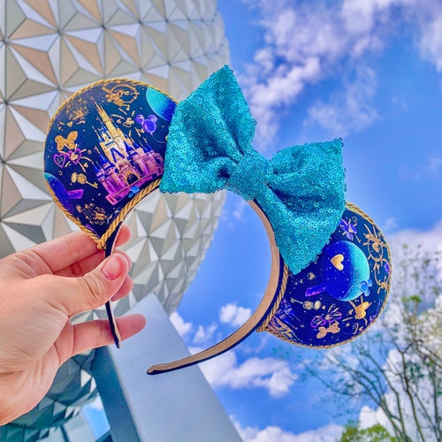 50th Golden Anniversary Disney World Inspired ears, WDW Anniversary inspired ears, castle celebration ears/ Disney inspired ears