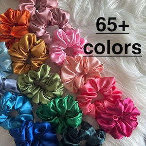 Silk Satin scrunchie Hair Accessories Ponytail scrunchie bridesmaid proposal Silk Pure Mulberry Scrunchies holiday gift