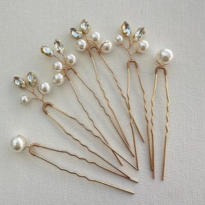 Bridal Pearl Hair Pins Wedding Hair Comb Piece Gold Pearl Hair Jewelry Accessories Bridal Hair Clip Bridesmaid Hair