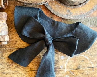 Black Peter Pan collar Corporate Goth collar Removable fake collar
