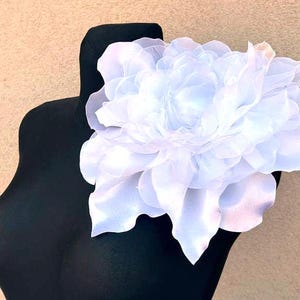 Snow white oversized flower brooch Extra large floral pin 4 SIZES