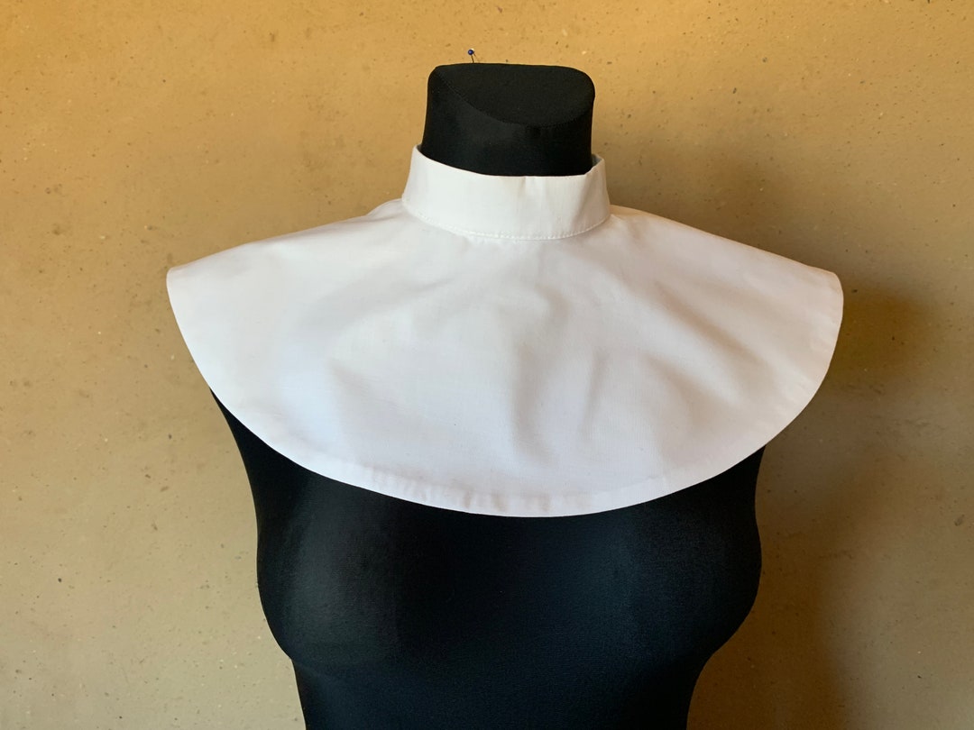 Nun Collar White Detachable Fake Collar White Cotton Collar Etsy