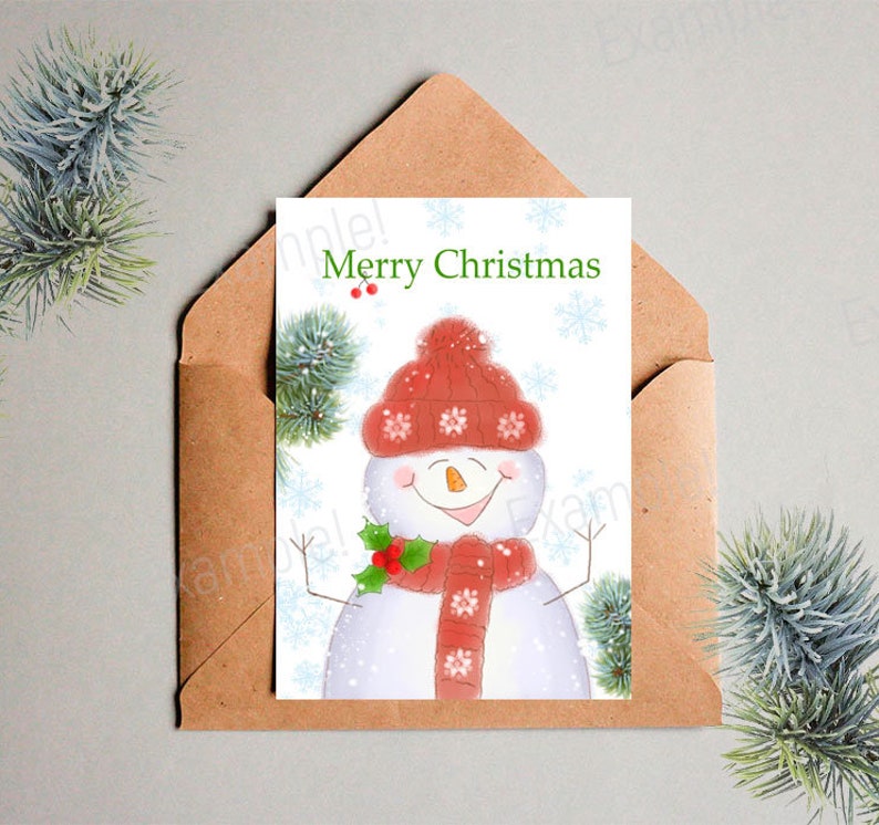 Printable Christmas Card, Instant Download Christmas Cards, Printable ...