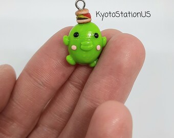 Kuchipatchi Inspiried Cheeseburger Charm / Tamagotchi Charm / Kawaii Charm