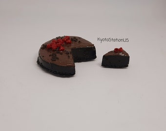 Doll House Miniature / 1:12 scale/ Raspberry Chocolate Cheesecake