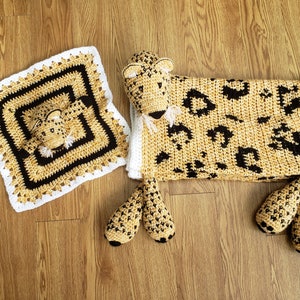 LEOPARD häkeln Lovey & Decke Muster, Leopard Kinderbett Decke digitale pdf gehäkelte Babydecke, gehäkelte Leopardendecke, Tierdecke,