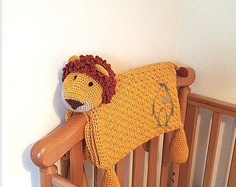 Crochet Lion Cot Blanket PATTERN (Digital Download)