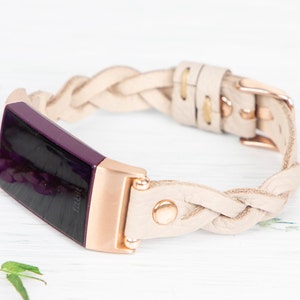 Braided Leather Fitbit Charge 6 5 Strap, Fitbit Charge 4 3 Bracelet, Fitbit Inspire 3 2 1 Bands, Fitbit Watch Strap Gift for Her