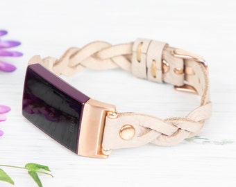 Correa de cuero trenzado para Fitbit Charge 6/5, pulsera para Fitbit Charge 4/3, correas para Fitbit Inspire 3/2/1, correa de reloj Fitbit, regalo para ella