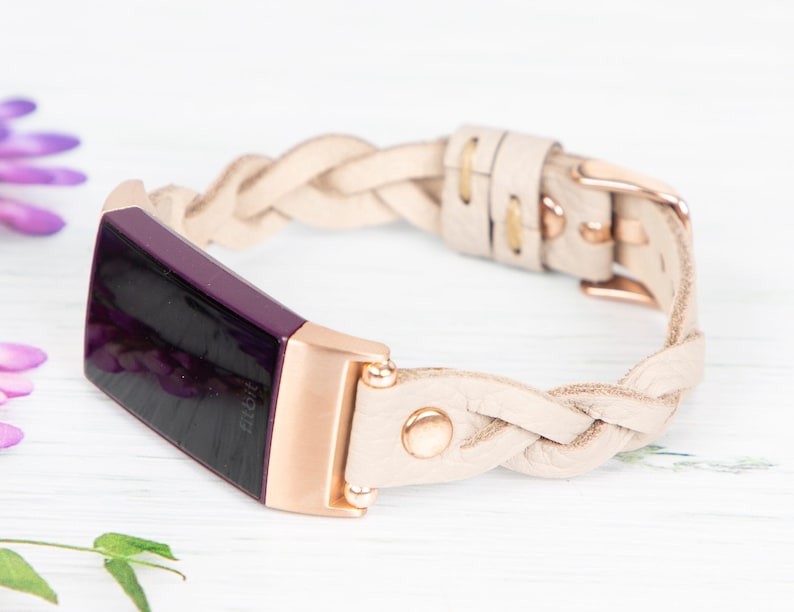 braided leather watch band for women