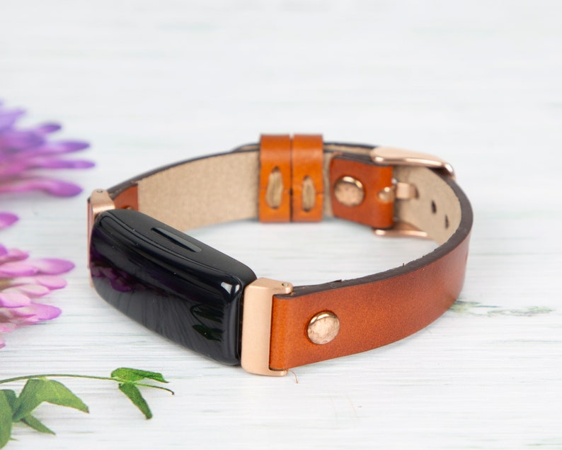 Fitbit inspire 3 2 Leather Watch Band, Watch Strap for Women, Fitbit Inspire 1 HR Bands image 7