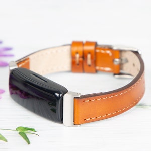 Handmade Fitbit inspire 3 2 Watch Band, Leather Fitbit inspire 1 2 hr Watch Strap for Women, Personalized Fitbit Watch Band Bracelet Gift