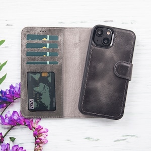 Custodia in pelle per iPhone 13, custodia a portafoglio per iPhone 13 Pro, cover posteriore personalizzata per iPhone 13 Pro Max, custodia per iPhone 13 Mini con cavalletto