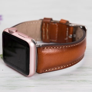 Genuine Leather Apple Watch Band 49mm 46mm 45mm 44mm 42mm 41mm 40mm, Men women Watch Strap Series 10 9 8 7 6 5 4 Ultra 2, Anniversary Gift