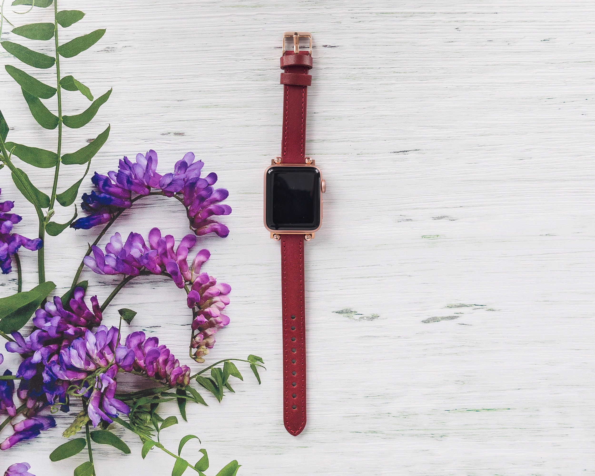 Handmade Leather Apple Watch Strap for 38mm 40mm 41mm 42mm Etsy