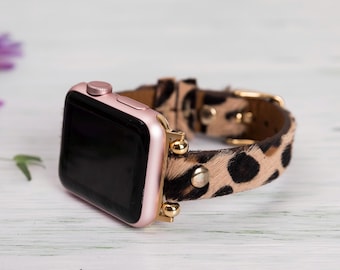 Leather Fitbit Band: Beaded Versa, Charge, Inspire Strap