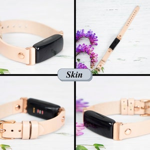 Fitbit inspire 3 2 Leather Watch Band, Watch Strap for Women, Fitbit Inspire 1 HR Bands image 3