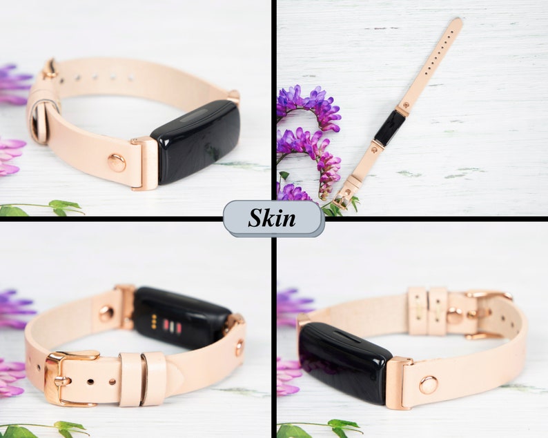 Fitbit inspire 3 2 Leather Watch Band, Watch Strap for Women, Fitbit Inspire 1 HR Bands image 3