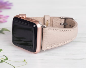 Mink Leather Apple Watch Band: Slim iWatch Strap