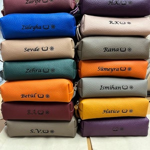 Astuccio in pelle personalizzato, astuccio in pelle con cerniera, regalo per insegnante e studente, regalo personalizzato per il ritorno a scuola, regalo di compleanno