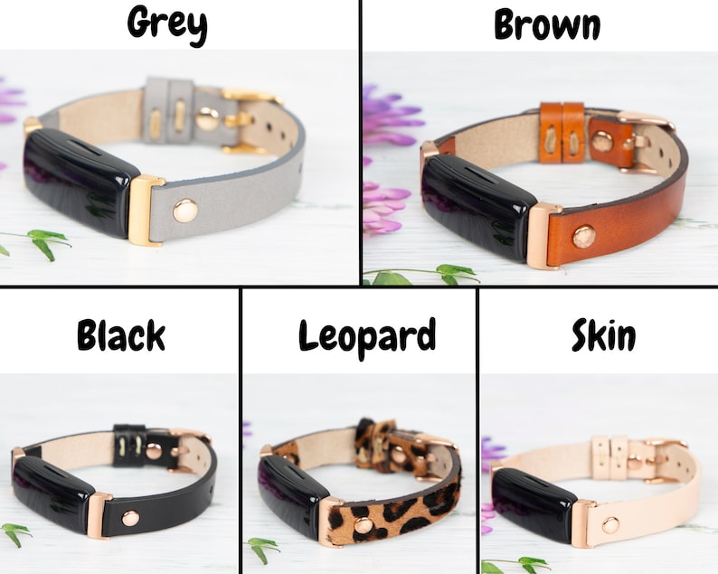 Fitbit inspire 3 2 Leather Watch Band, Watch Strap for Women, Fitbit Inspire 1 HR Bands image 2