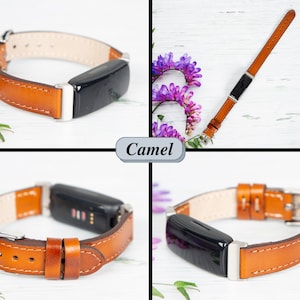 brown leather fitbit inspire 3 2 1 watch band