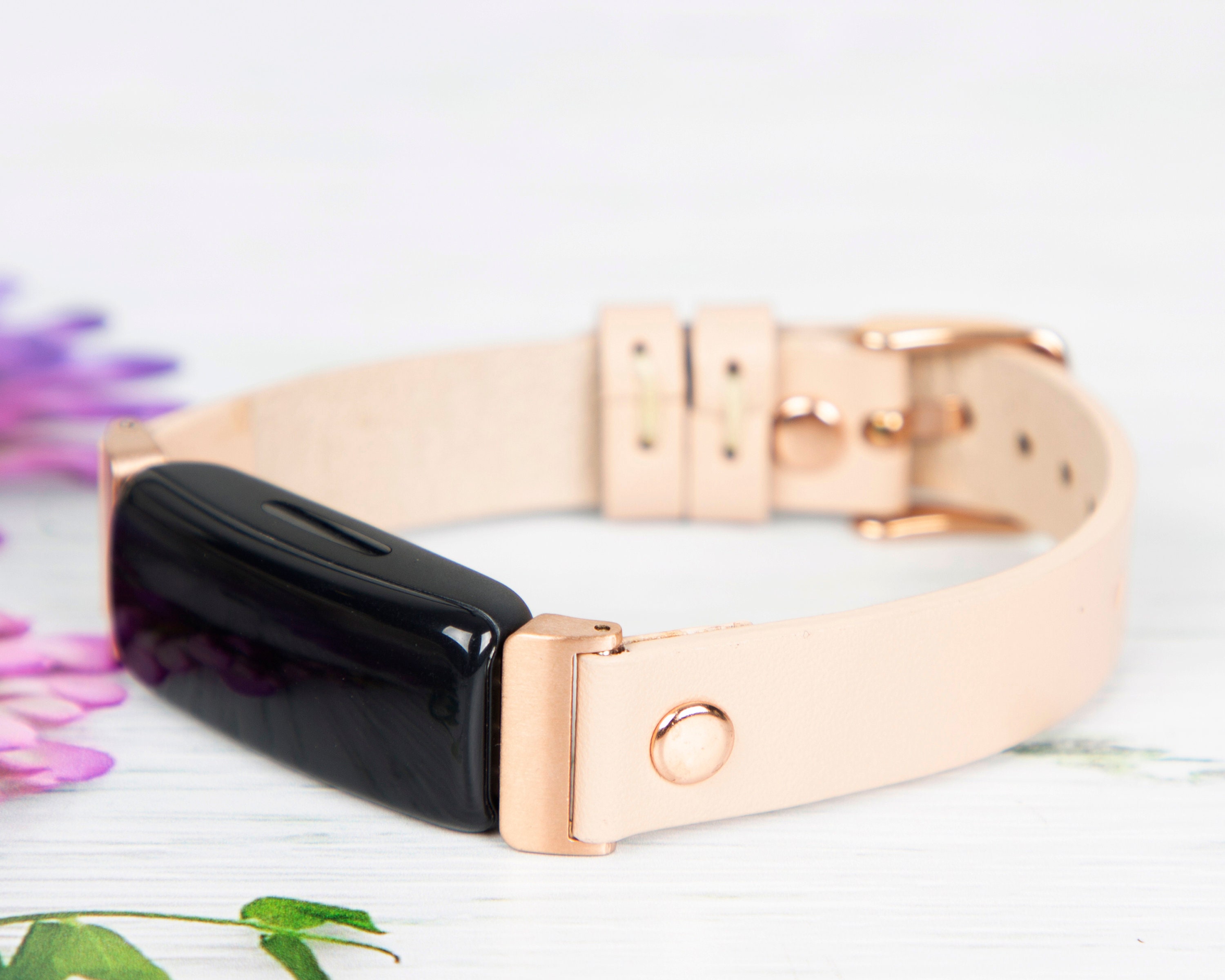 TRUMiRR Compatible for Fitbit Inspire 3/Inspire 2/Inspire HR Strap, Solid  Stainless Steel &Rhinestone Diamond Watchband Jewelry Strap Feminine Cuff