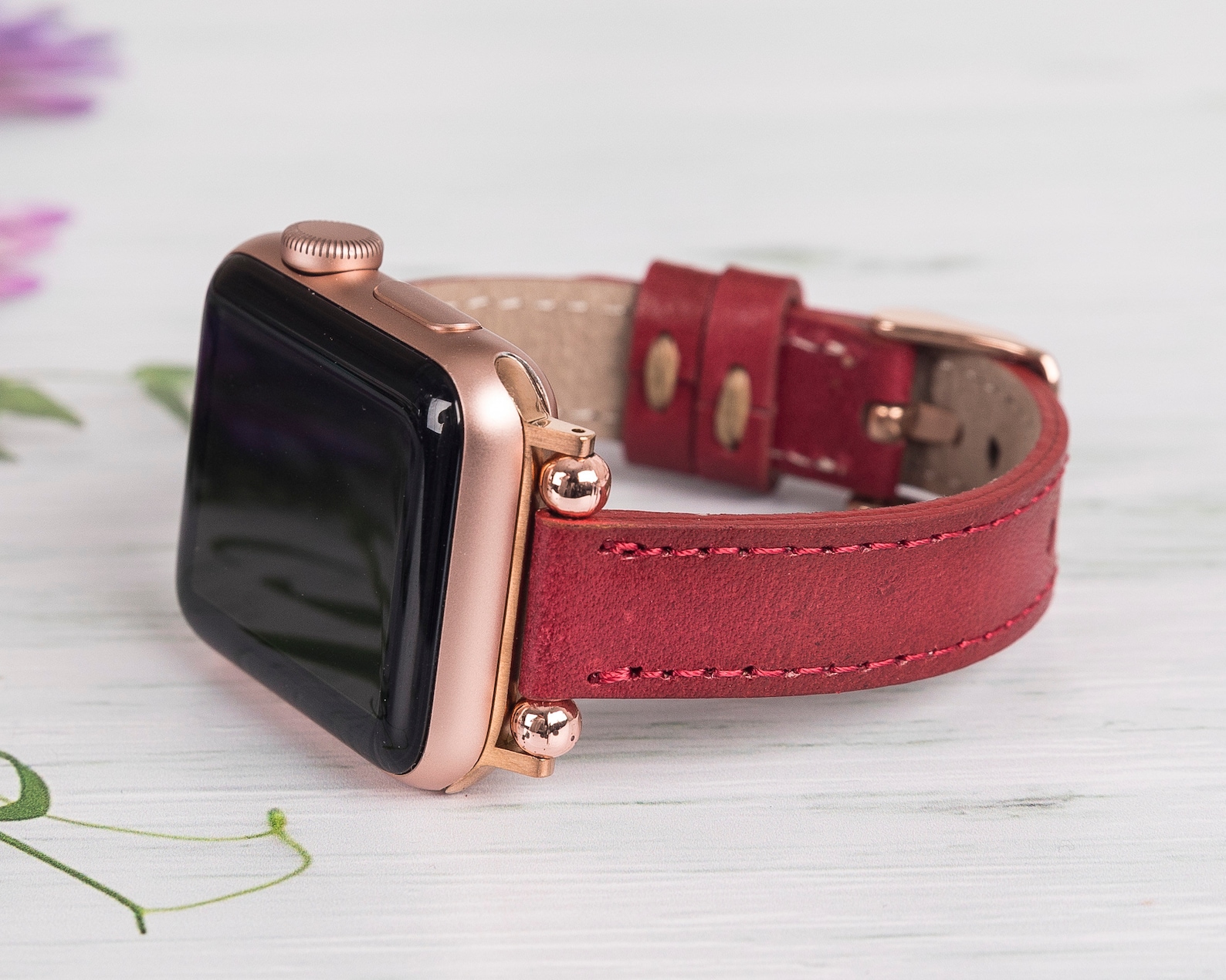 Handmade Leather Apple Watch Strap for 38mm 40mm 41mm 42mm Etsy