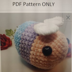 CROCHET PATTERN Pride Bee, Amigurumi, Bi Bee, Gay Bee, Love is Love image 1