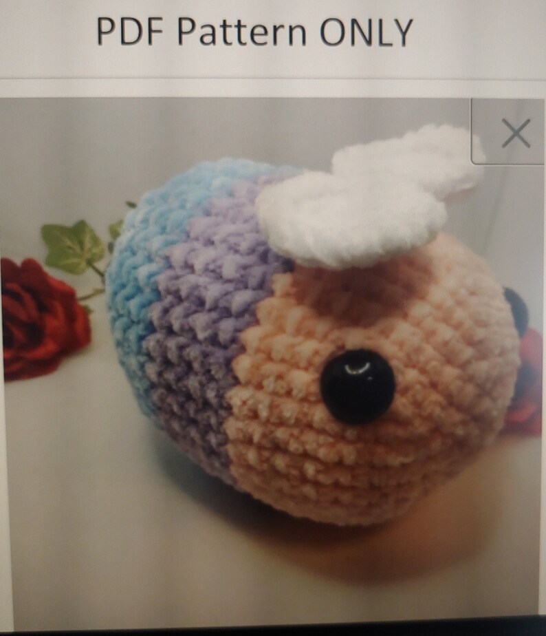 CROCHET PATTERN Pride Bee, Amigurumi, Bi Bee, Gay Bee, Love is Love image 1