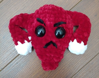 CROCHET PATTERN - Angry Uterus, Grumpy Uterus, Velvet Uterus