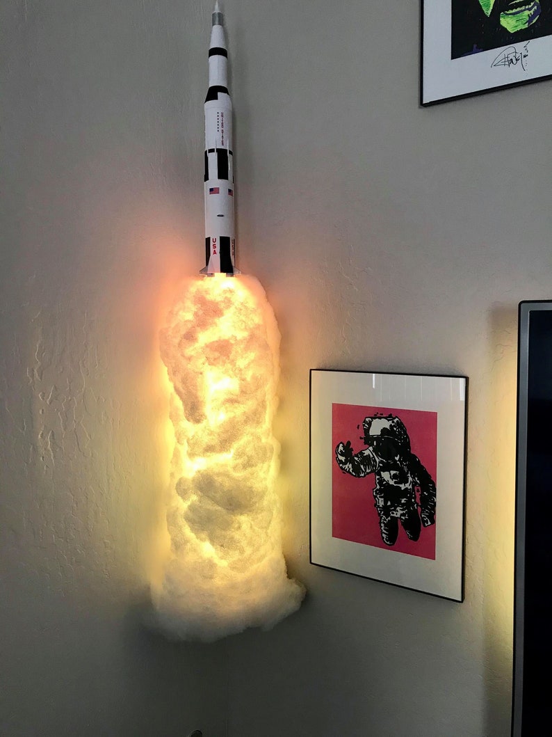 Saturn V Rocket Model 1/200 Scale/ LEDs simulate flames with | Etsy