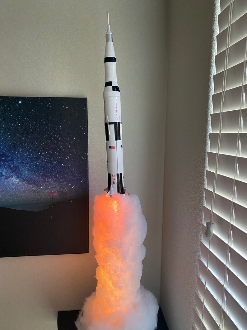 Saturn V Rocket Model 1/200 Scale/ LEDs simulate flames with Etsy