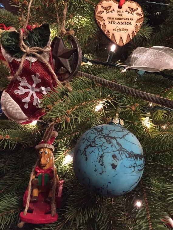 Custom Horse Hair pottery Christmas ornament