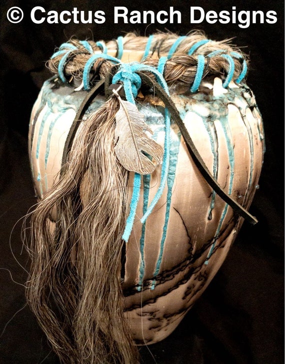 Custom Horse Hair Pottery 10" Vase FREE SHIPPING!