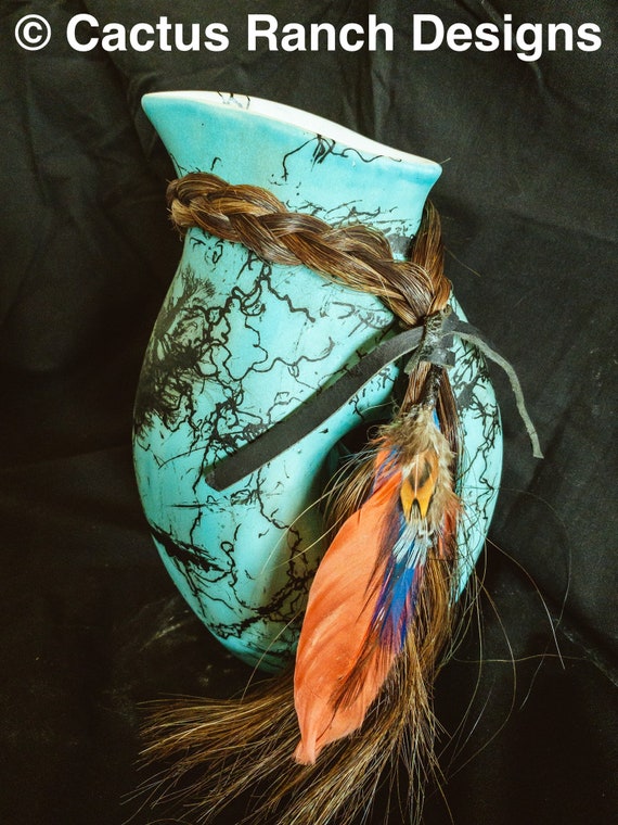 Custom Horse Hair Pottery Pitcher FREE SHIPPING