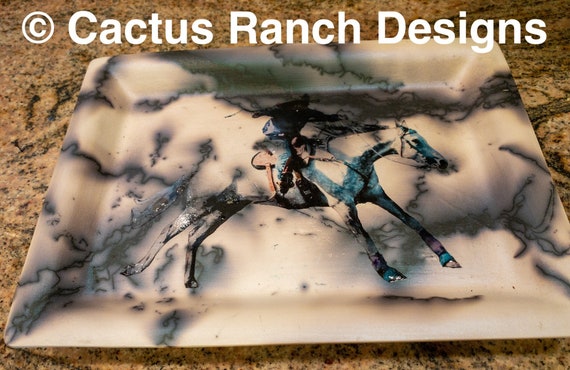 Custom Horse Hair Plate / Serving Tray FREE SHIPPING