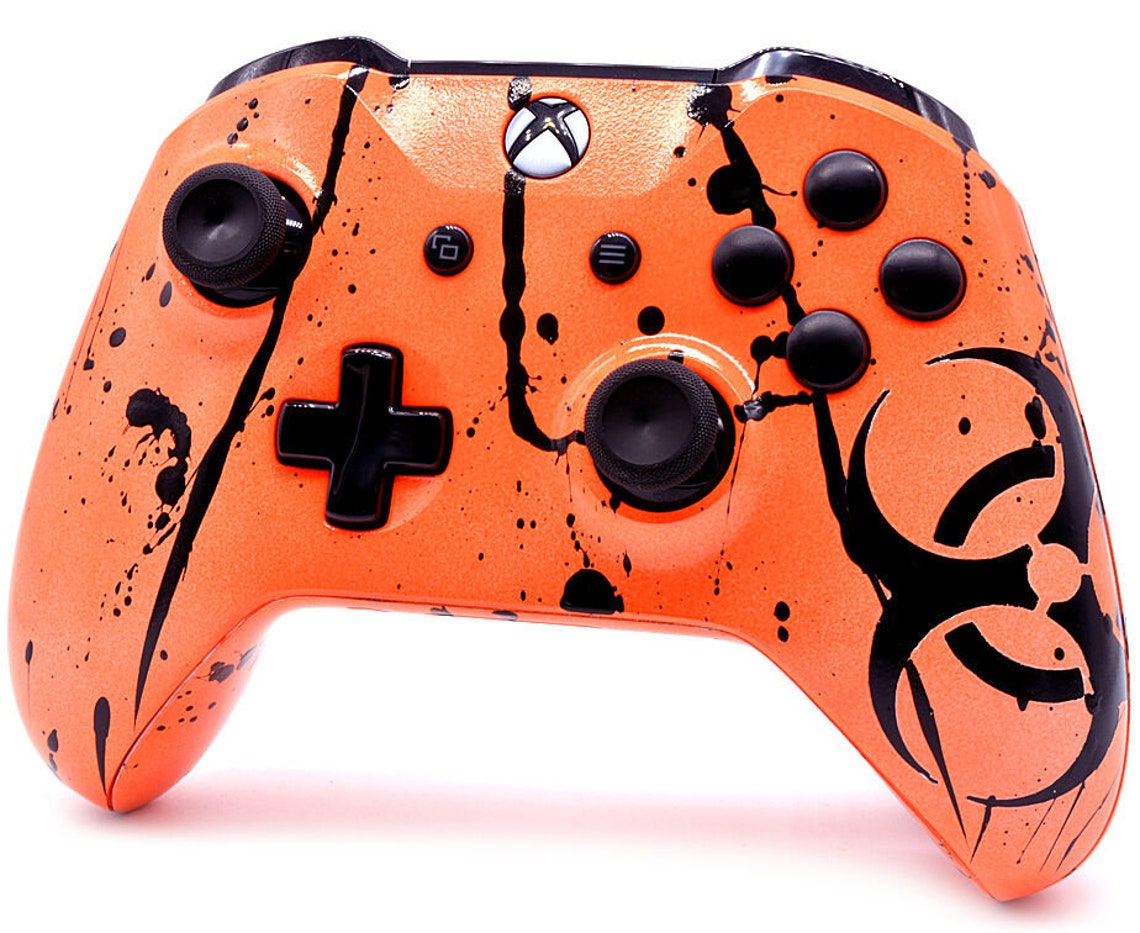 Toxic Orange UNMODDED Custom Controller Compatible With Xbox Etsy
