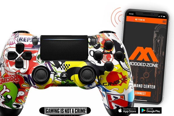 Soft Touch Sticker Bomb PS4 SMART Custom Rapid Fire Modded - Etsy Hong