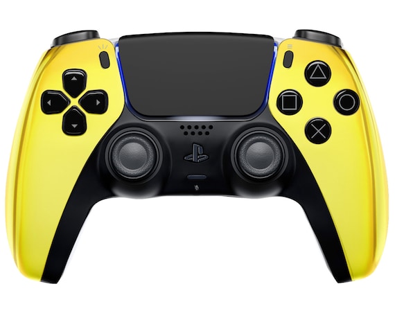 Custom Wireless UN-MODDED PRO Controller compatible with PS5 Exclusive  Unique Design (Black/Gold)
