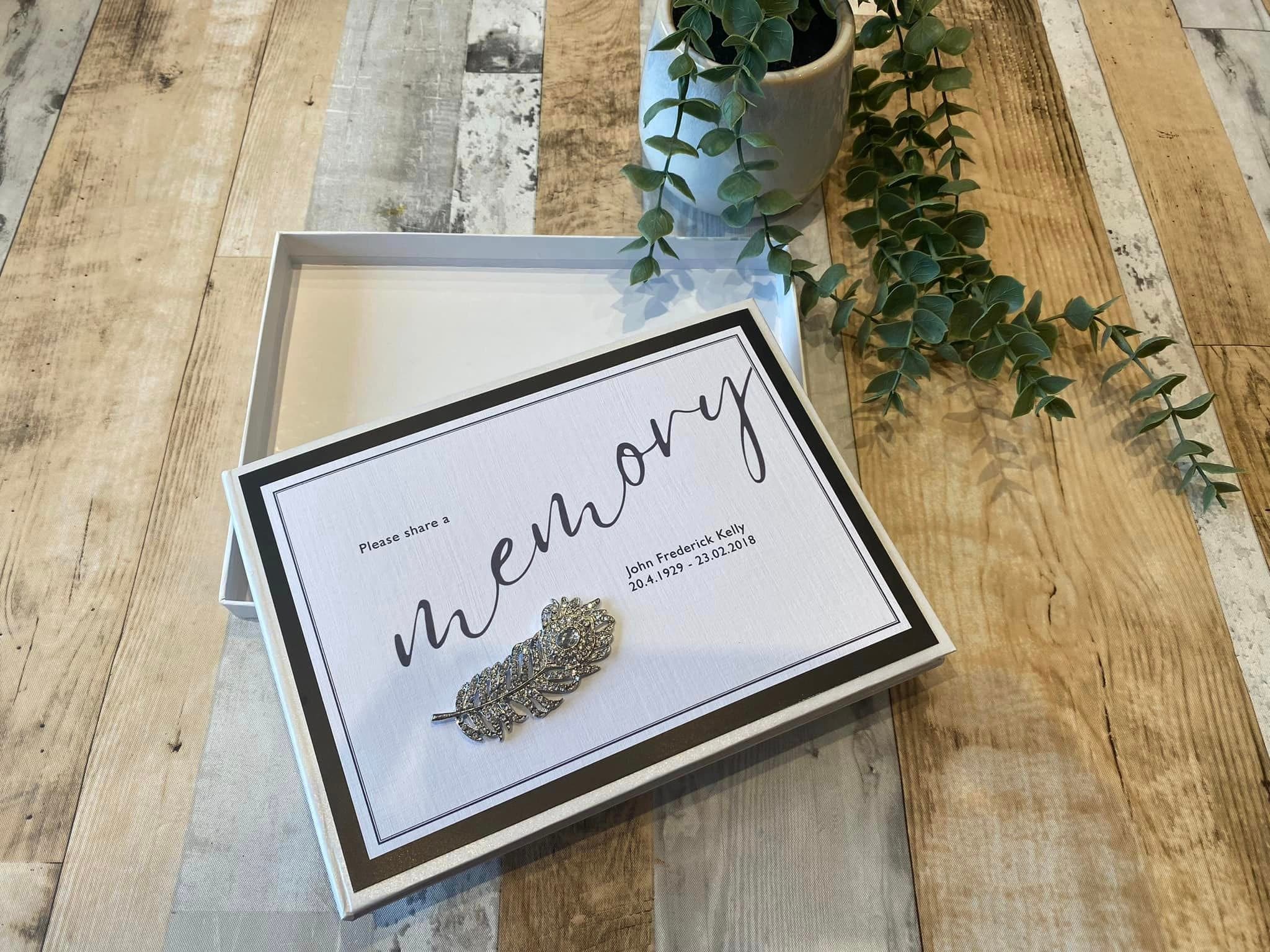 Personalised A5 Condolence Book | Funeral Guest Signing Book - Memory ...