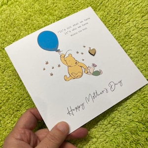 Mother's Day Card - Mum - Mam - Nanna - Nan - Personalised - Winnie the Pooh Classic Original Sentiment Quote -