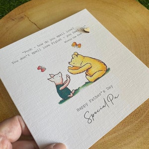 Tarjeta del Día del Padre - Papá - Papi - Pa - Abuelo - Abuelo - Personalizada - Cita de sentimiento original clásica de Winnie the Pooh -