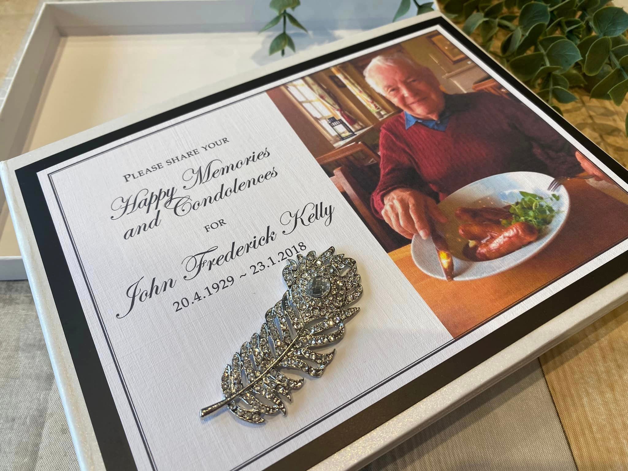 Personalised A5 Book of Condolence | Funeral Signing Book | Funeral ...