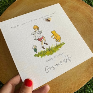 Birthday Card - Mum - Friend - Dad - Nanny - Wife - Daughter - Son - Personalised - Winnie the Pooh Classic Original Sentiment Quote -