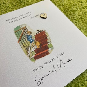 Tarjeta del Día de la Madre - Mamá - Mamá - Nanna - Nan - Personalizada - Winnie the Pooh - Sentimiento original clásico - Christopher Robin - Cita -